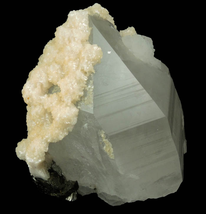 Quartz with Calcite from Yaogangxian Mine, Nanling Mountains, Hunan, China