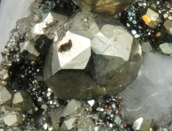 Pyrite (rare diploid crystals) from Duff Quarry, Huntsville, Logan County, Ohio