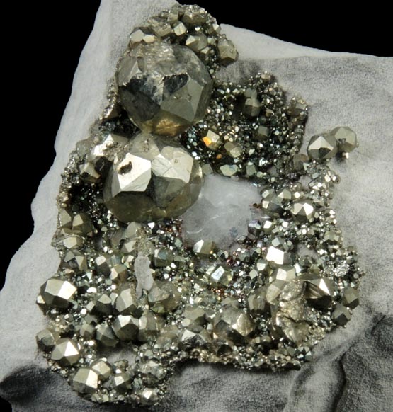 Pyrite (rare diploid crystals) from Duff Quarry, Huntsville, Logan County, Ohio