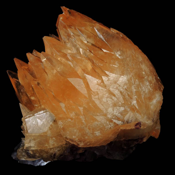 Calcite over Fluorite from Minerva #1 Mine, Cave-in-Rock District, Hardin County, Illinois