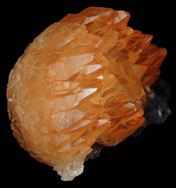 Calcite over Fluorite from Minerva #1 Mine, Cave-in-Rock District, Hardin County, Illinois