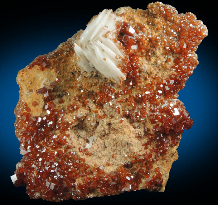 Barite and Vanadinite from Mibladen, Haute Moulouya Basin, Zeida-Aouli-Mibladen belt, Midelt Province, Morocco