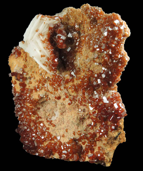 Barite and Vanadinite from Mibladen, Haute Moulouya Basin, Zeida-Aouli-Mibladen belt, Midelt Province, Morocco