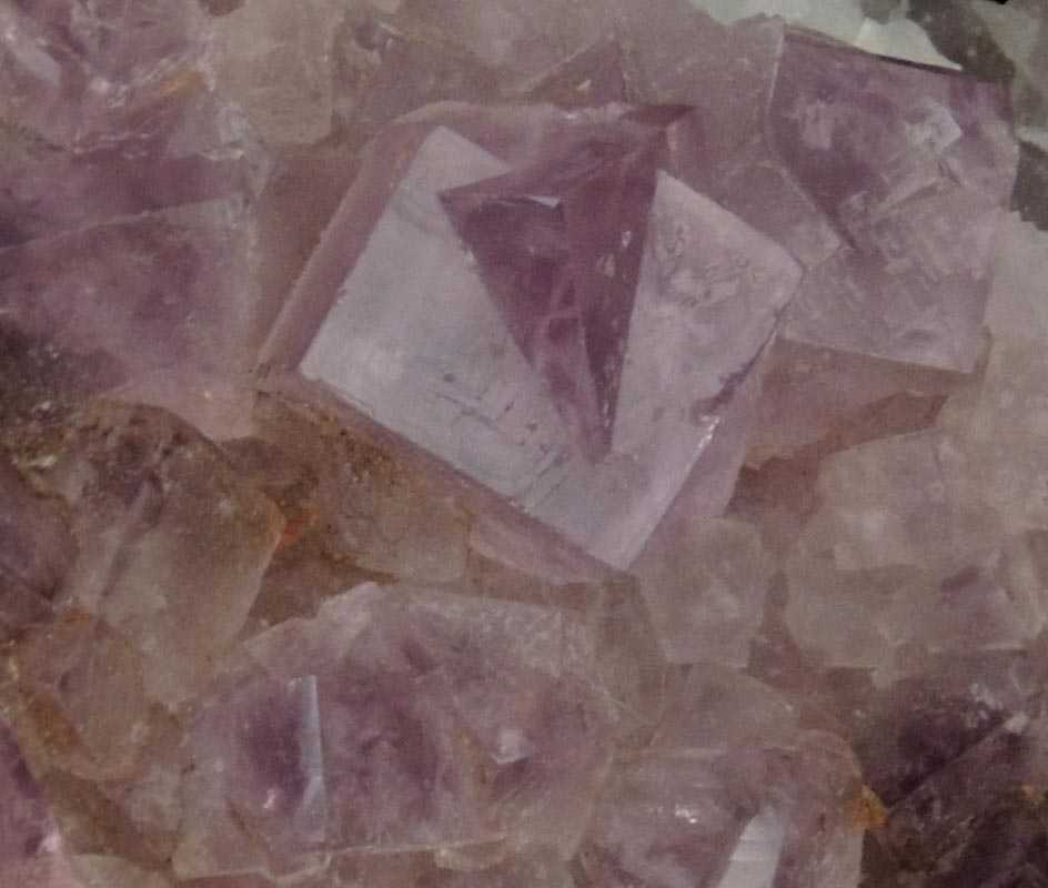 Fluorite interpenetrant-twinned crystals from Frazer's Hush Mine, Rookhope, Weardale, County Durham, England