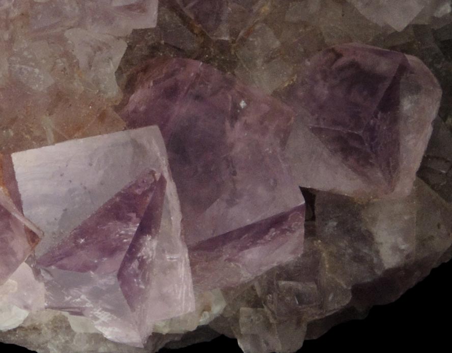 Fluorite interpenetrant-twinned crystals from Frazer's Hush Mine, Rookhope, Weardale, County Durham, England
