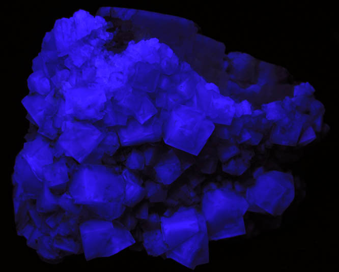 Fluorite interpenetrant-twinned crystals from Frazer's Hush Mine, Rookhope, Weardale, County Durham, England