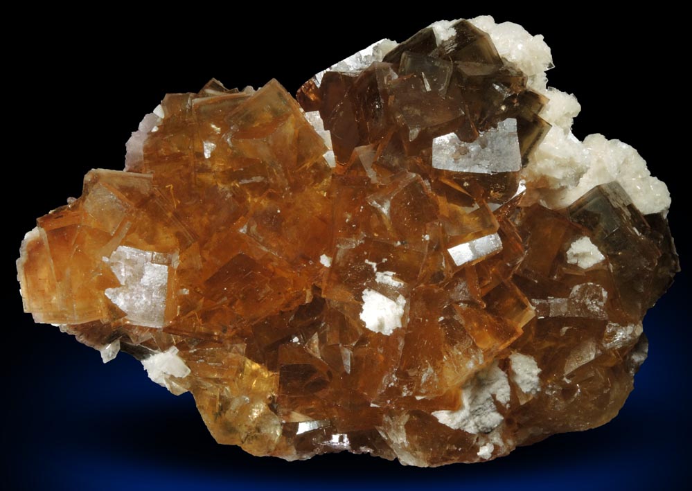 Fluorite with Barite from Moscona Mine, Solis, Villabona District, Asturias, Spain