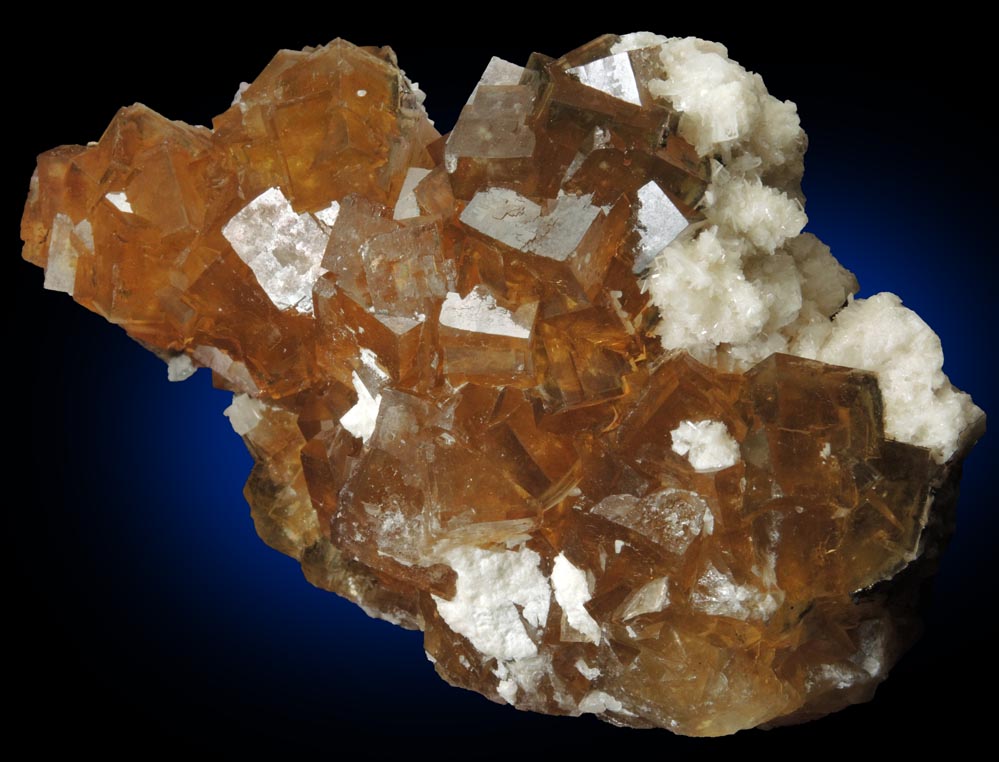 Fluorite with Barite from Moscona Mine, Solis, Villabona District, Asturias, Spain