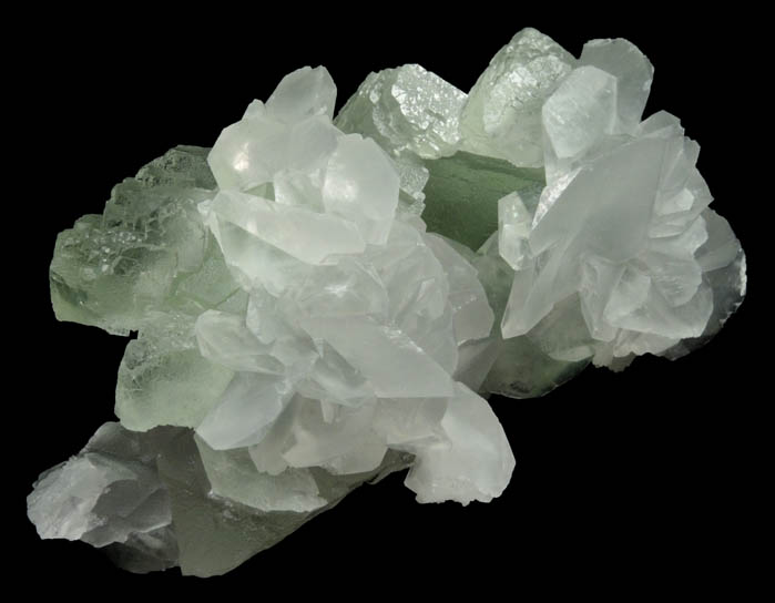 Calcite on Fluorite from Xianghualing Mine, 32 km north of Linwu, Hunan Province, China