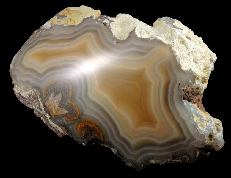 Quartz var. Laguna Agate from Ojo Laguna, Ahumada, Chihuahua, Mexico