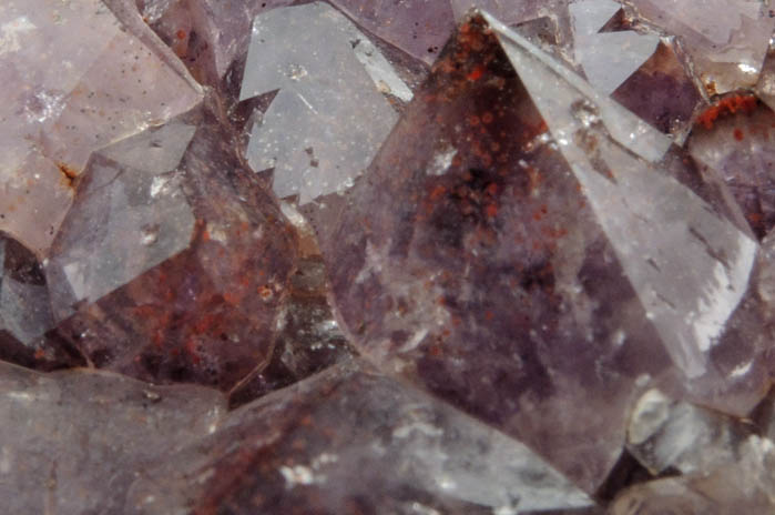 Quartz var. Amethyst Quartz with Hematite inclusions from Blue Point Mine, Pearl Station, Thunder Bay District, Ontario, Canada