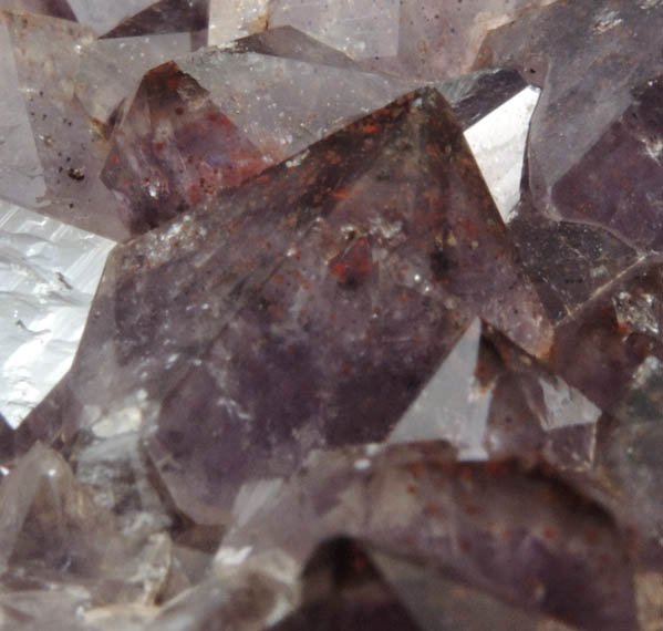 Quartz var. Amethyst Quartz with Hematite inclusions from Blue Point Mine, Pearl Station, Thunder Bay District, Ontario, Canada