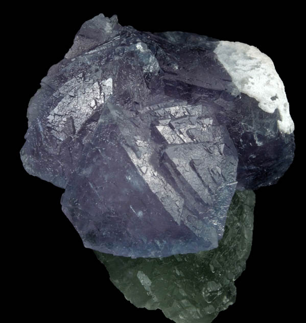 Fluorite on Fluorite with Quartz from De'an Mine, Wushan, Jiangxi Province, China