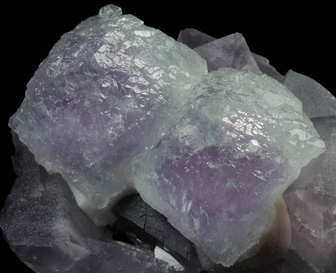 Fluorite on Fluorite from De'an Mine, Wushan, Jiangxi Province, China