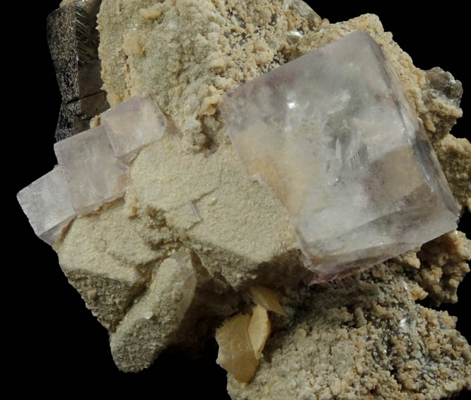 Fluorite, Arsenopyrite, Calcite, Quartz Muscovite from Yaogangxian Mine, Nanling Mountains, Hunan, China