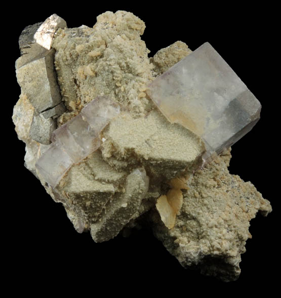 Fluorite, Arsenopyrite, Calcite, Quartz Muscovite from Yaogangxian Mine, Nanling Mountains, Hunan, China