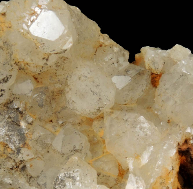 Quartz with pseudomorphic molds after Barite from Brookdale Mine, Phoenixville District, Chester County, Pennsylvania