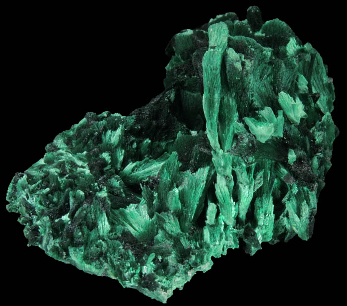 Malachite (fibrous) from Shilu Mine, Yangchun, Guandong, China