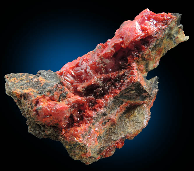 Realgar from Getchell Mine, Humboldt County, Nevada