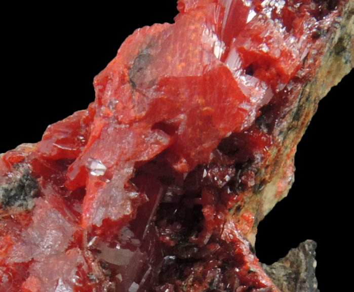 Realgar from Getchell Mine, Humboldt County, Nevada