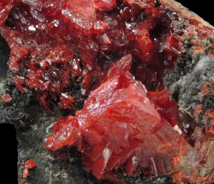 Realgar from Getchell Mine, Humboldt County, Nevada