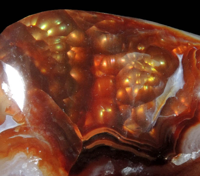 Quartz var. Fire Agate from Calvillo, Aguascalientes, Mexico