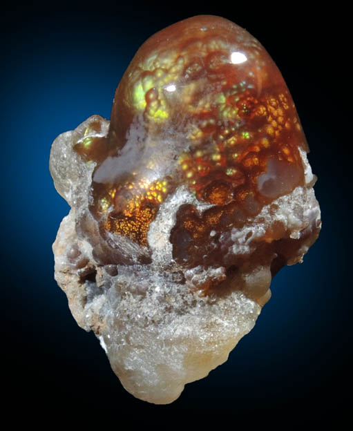 Quartz var. Fire Agate from Calvillo, Aguascalientes, Mexico