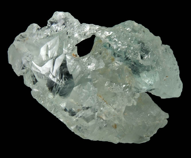 Beryl var. Aquamarine (etched crystal) from Minas Gerais, Brazil