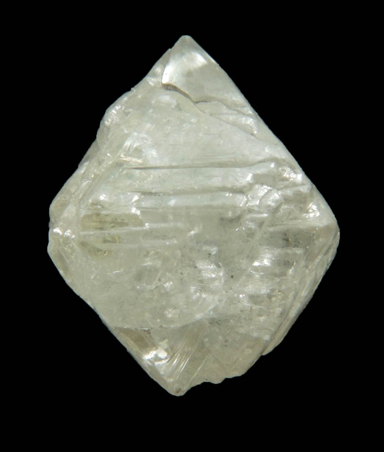 Diamond (3.40 carat pale-gray octahedral crystal) from Vaal River Mining District, Northern Cape Province, South Africa