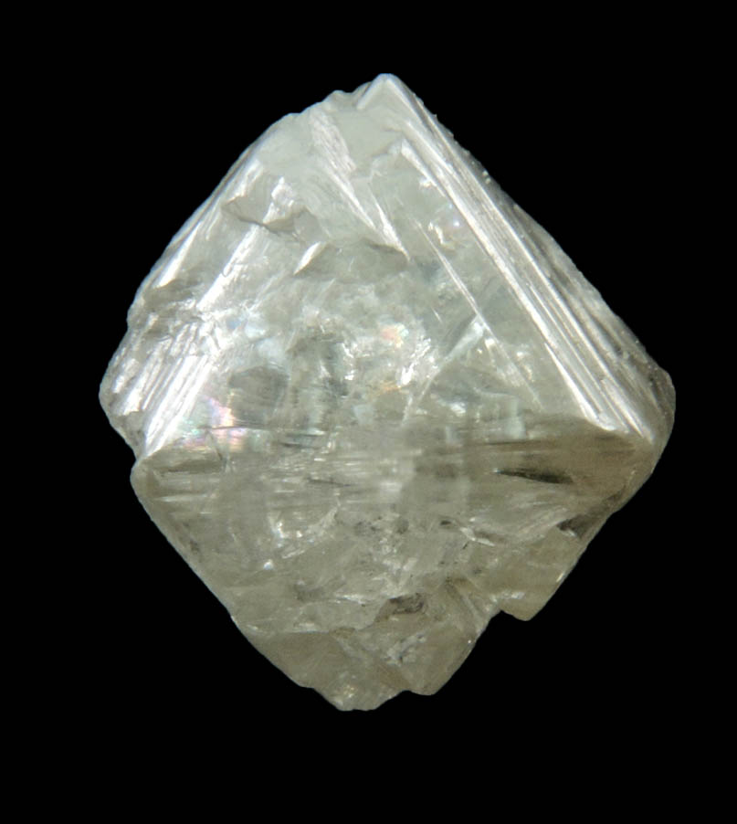 Diamond (3.40 carat pale-gray octahedral crystal) from Vaal River Mining District, Northern Cape Province, South Africa