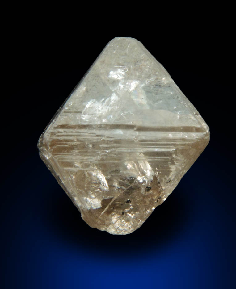 Diamond (2.53 carat brown octahedral crystal) from Vaal River Mining District, Northern Cape Province, South Africa