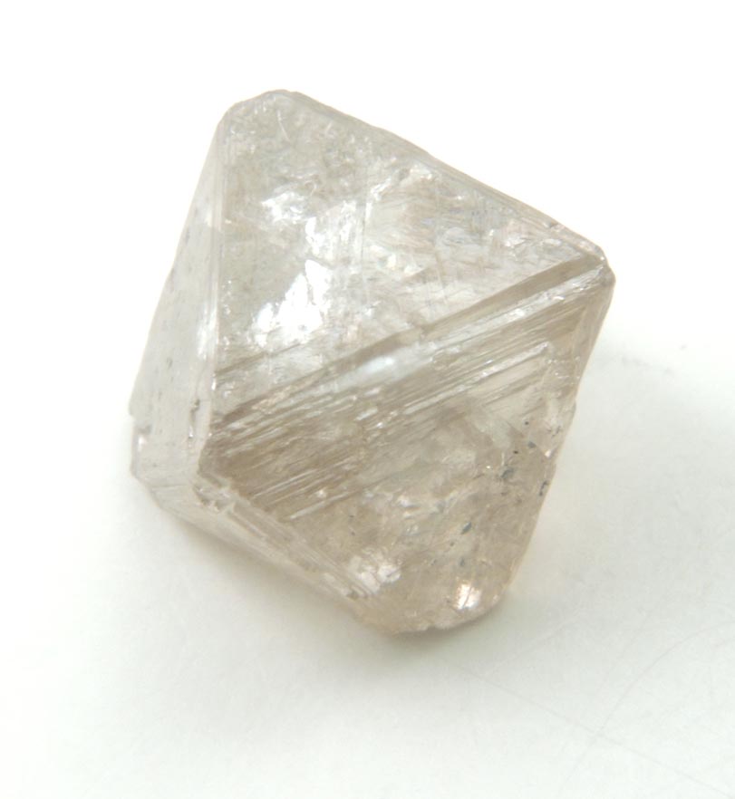 Diamond (2.53 carat brown octahedral crystal) from Vaal River Mining District, Northern Cape Province, South Africa
