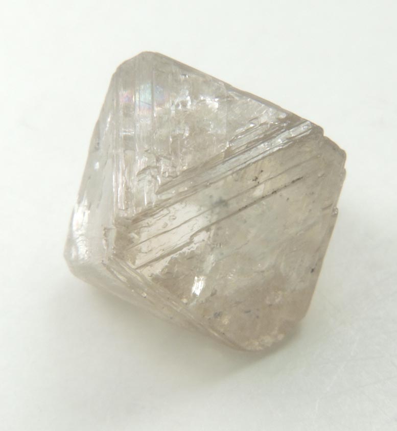 Diamond (2.53 carat brown octahedral crystal) from Vaal River Mining District, Northern Cape Province, South Africa