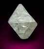 Diamond (1.68 carat pale yellow-gray octahedral crystal) from Vaal River Mining District, Northern Cape Province, South Africa