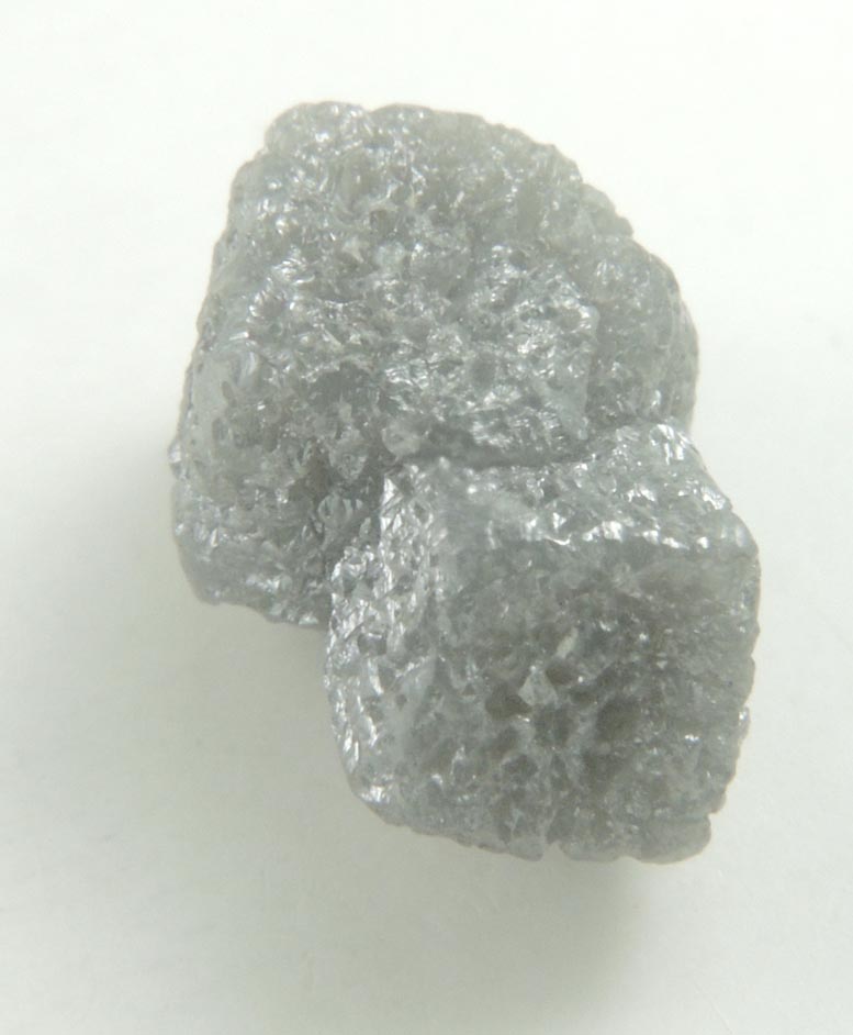 Diamond (2.46 carat interconnected gray cubic crystals) from Mbuji-Mayi, 300 km east of Tshikapa, Democratic Republic of the Congo