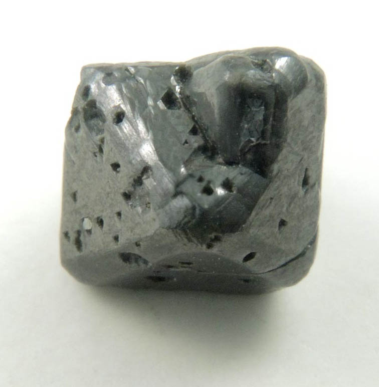 Diamond (2.24 carat translucent black octahedral uncut rough diamond) from Northern Cape Province, South Africa