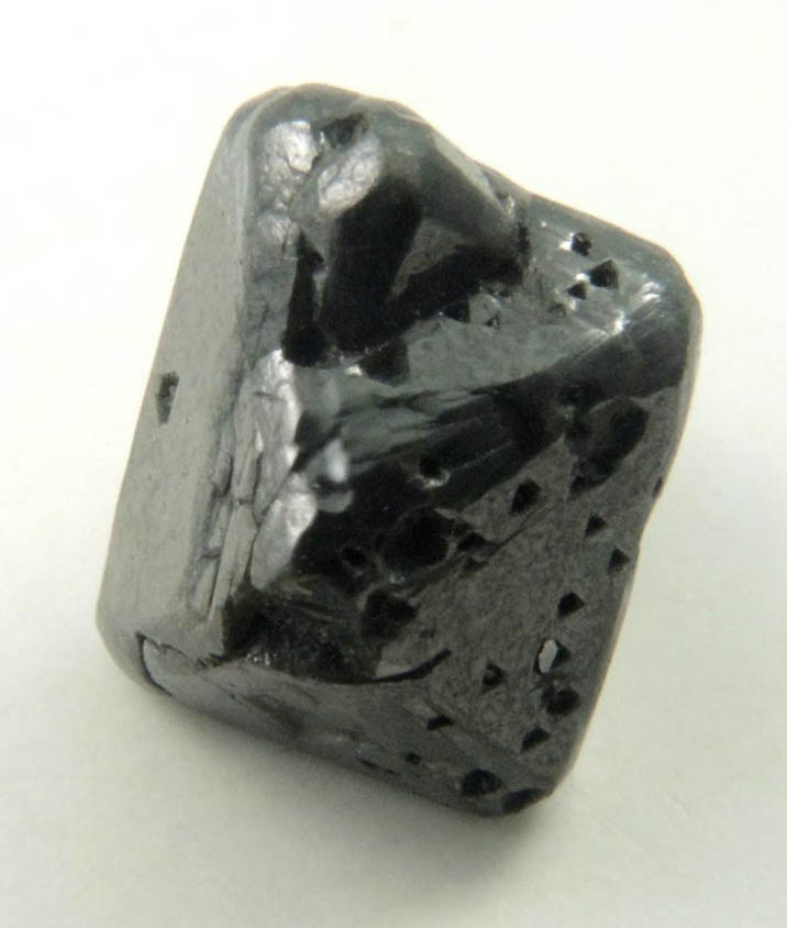 Diamond (2.24 carat translucent black octahedral uncut rough diamond) from Northern Cape Province, South Africa