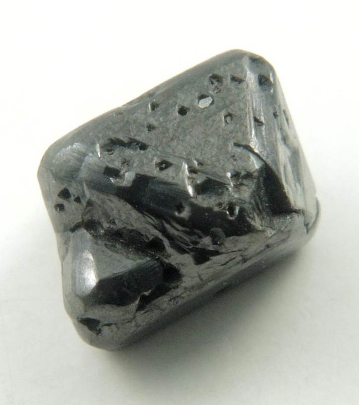 Diamond (2.24 carat translucent black octahedral uncut rough diamond) from Northern Cape Province, South Africa