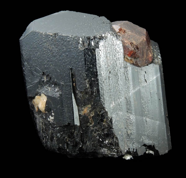 Schorl Tourmaline with Almandine Garnet from Fisher Quarry, Topsham, Sagadahoc County, Maine