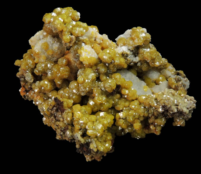 Pyromorphite from Bunker Hill Mine, Coeur d'Alene District, Shoshone County, Idaho