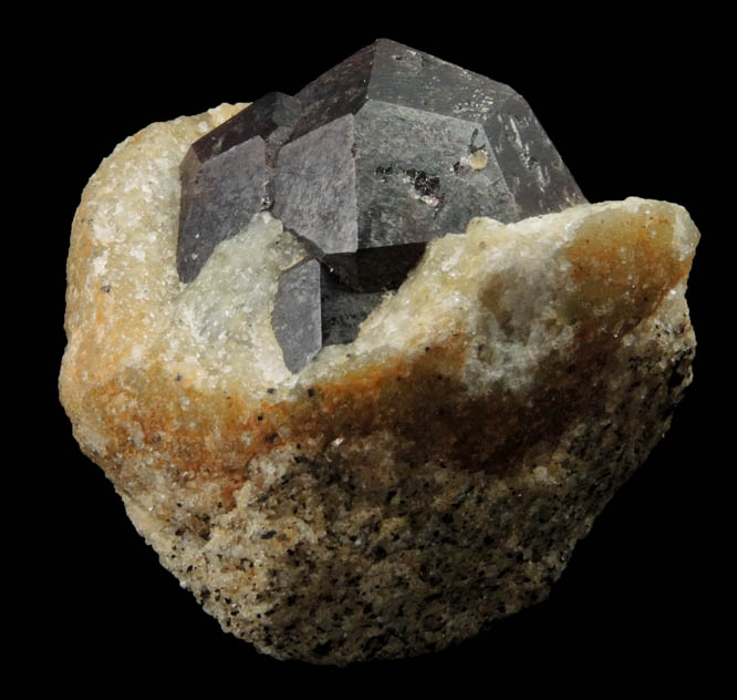 Almandine Garnet in Quartz nodule from Serrote Redondo, near Pedra Lavrada, Paraiba, Brazil