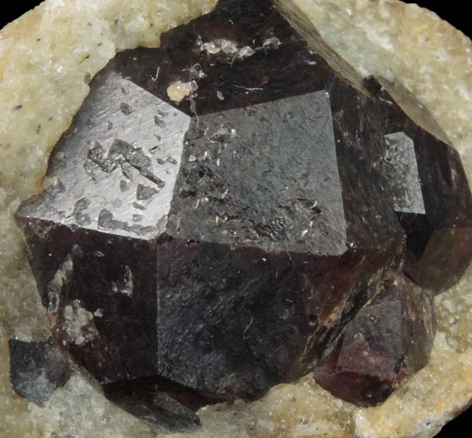 Almandine Garnet in Quartz nodule from Serrote Redondo, near Pedra Lavrada, Paraiba, Brazil