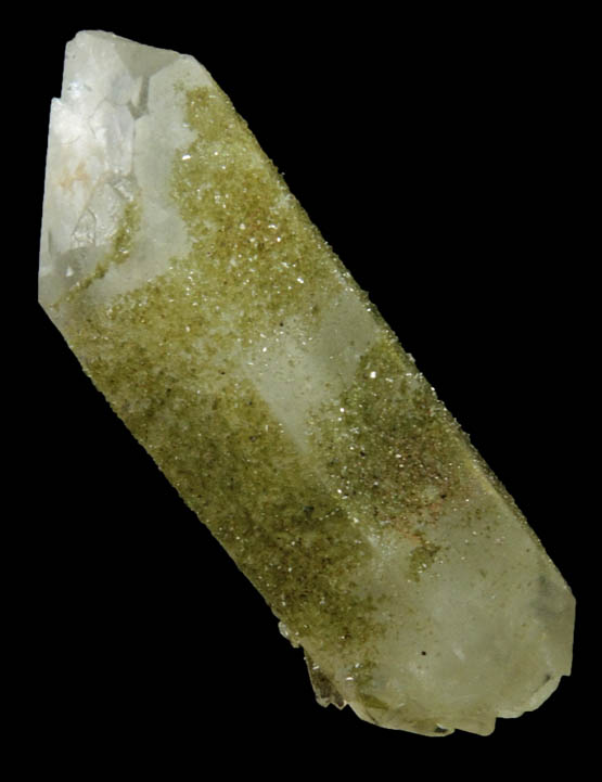 Quartz with Epidote from Holt Prospect, Cambridge, Coos County, New Hampshire