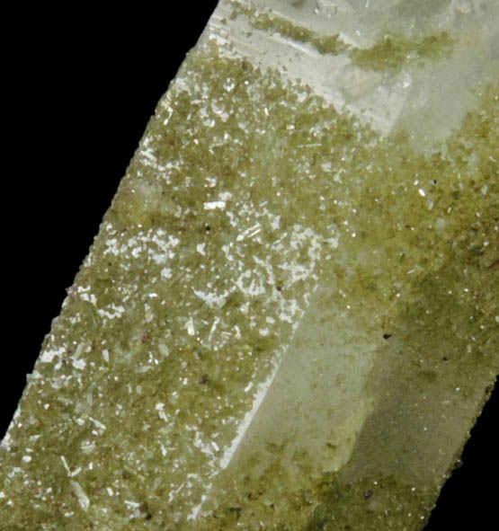 Quartz with Epidote from Holt Prospect, Cambridge, Coos County, New Hampshire