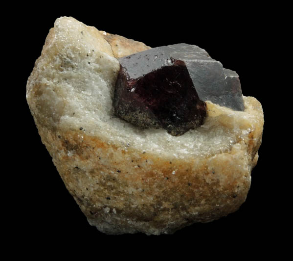 Almandine Garnet in Quartz nodule from Serrote Redondo, near Pedra Lavrada, Paraiba, Brazil