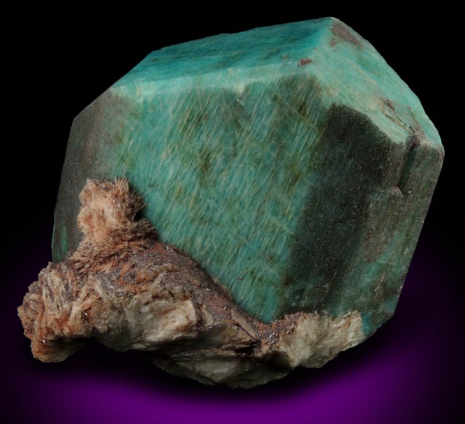 Microcline var. Amazonite with Albite from Crystal Peak area, 6.5 km northeast of Lake George, Park-Teller Counties, Colorado