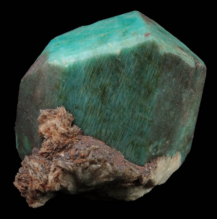 Microcline var. Amazonite with Albite from Crystal Peak area, 6.5 km northeast of Lake George, Park-Teller Counties, Colorado