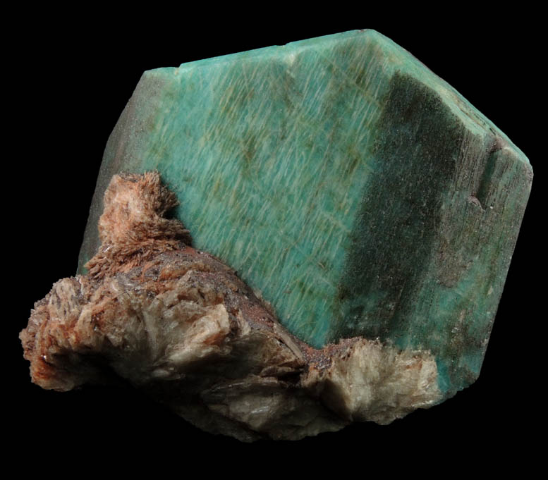 Microcline var. Amazonite with Albite from Crystal Peak area, 6.5 km northeast of Lake George, Park-Teller Counties, Colorado