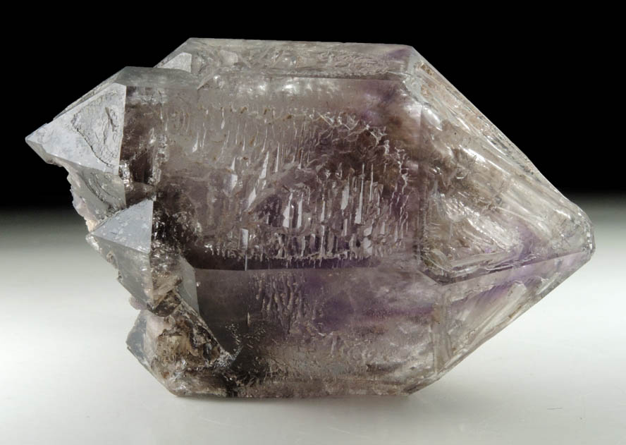 Quartz var. Smoky-Amethyst Quartz skeletal crystals from Goboboseb Mountains, 43 km west of Brandberg Mountain, Erongo region, Namibia