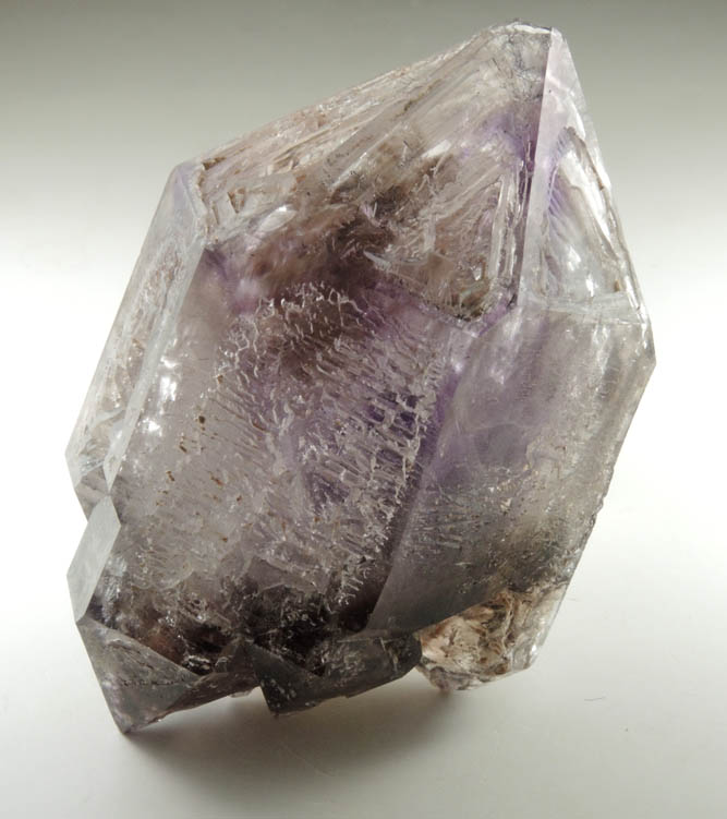 Quartz var. Smoky-Amethyst Quartz skeletal crystals from Goboboseb Mountains, 43 km west of Brandberg Mountain, Erongo region, Namibia